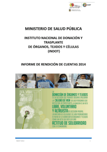MINISTERIO DE SALUD PÚBLICA - Instituto Nacional de Donación