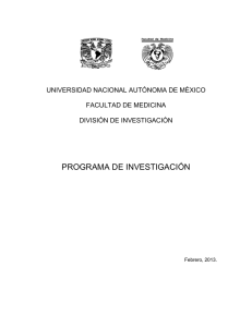 Programa de Investigación - División de Investigación