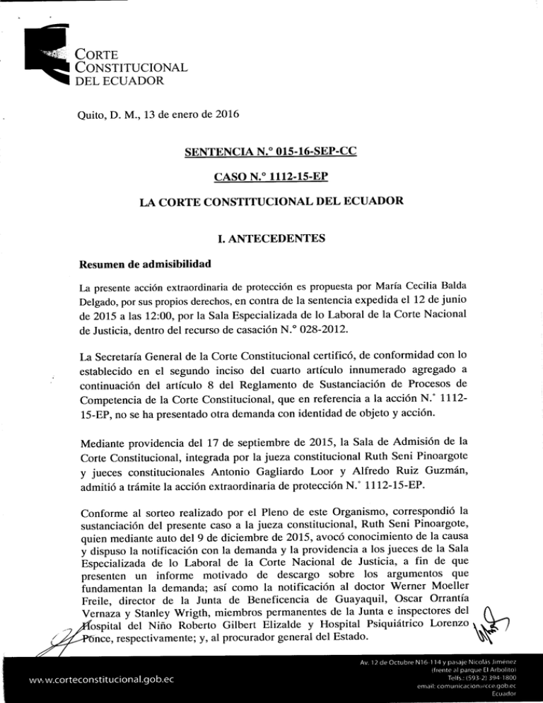 Descargar Sentencia - Corte Constitucional Del Ecuador