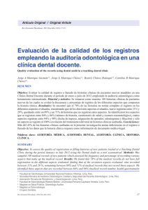 Evaluación de la calidad de los registros empleando la