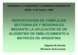 identificación de complejos sectoriales y regionales mediante la