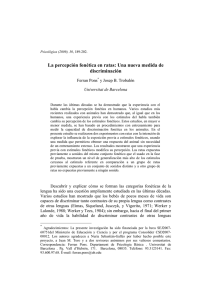 La percepción fonética en ratas: Una nueva medida de discriminación