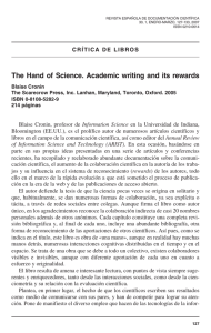 The Hand of Science. Academic writing and its rewards