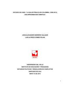 estudio de caso: “la salud pública en colombia (1990