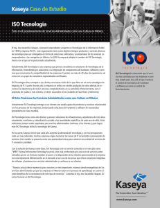 ISO Tecnología Kaseya Caso de Estudio