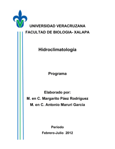 Hidroclimatología - Universidad Veracruzana