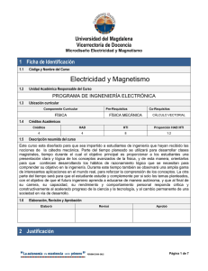 Electricidad y Magnetismo - Universidad del Magdalena