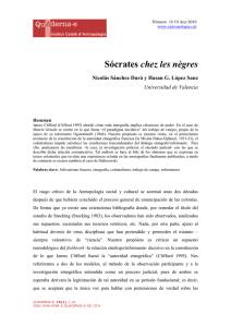 Sócrates chez les nègres - Institut català d`antropologia