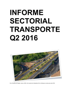 INFORME SECTORIAL TRANSPORTE Q2 2016