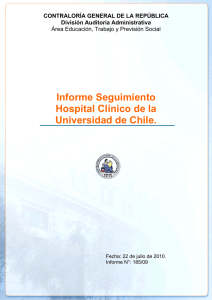 informe seguimiento 185-09 hospital clínico universidad de chile