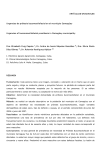 Urgencias de prótesis bucomaxilofacial en el municipio Camagüey