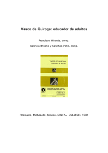Vasco de Quiroga: educador de adultos