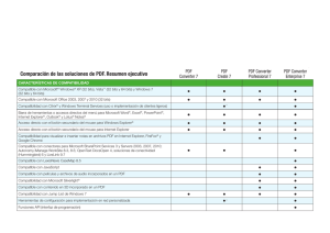 Comparación de las soluciones de PDF. Resumen ejecutivo