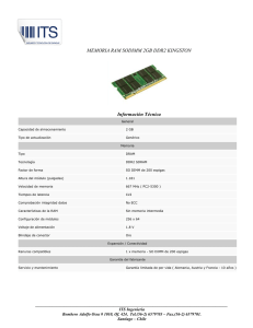 MEMORIA RAM SODIMM 2GB DDR2 KINGSTON Información