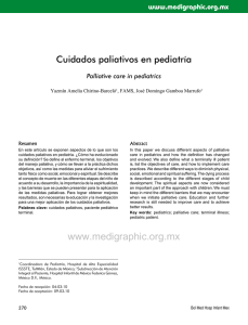 Cuidados paliativos en pediatría