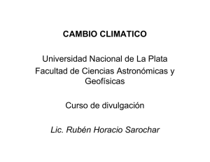 Cambio Climático - Universidad Nacional de La Plata