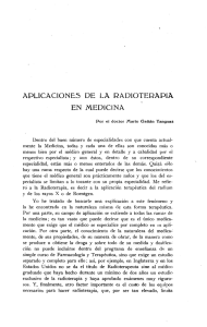 APLICACIONES DE LA RADIOTERAPIA EN .MEDICINA