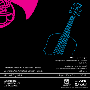 Programa - Orquesta Filarmónica de Bogotá