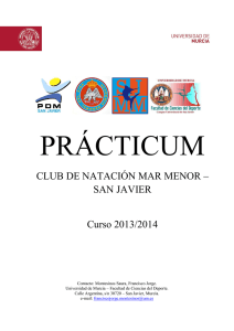CLUB DE NATACIÓN MAR MENOR – SAN JAVIER Curso 2013/2014