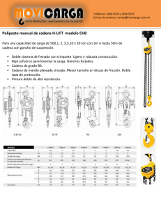Polipasto manual de cadena H-LIFT modelo CHB