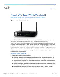 Cisco RV110W Wireless-N VPN Firewall (Spanish)