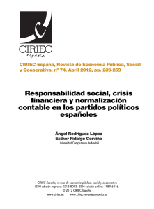 Responsabilidad social, crisis financiera y - Revista CIRIEC