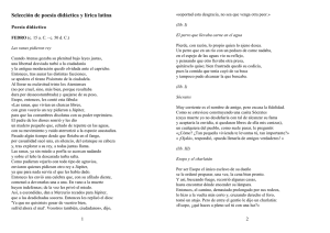 Selección de poesía didáctica y lírica latina