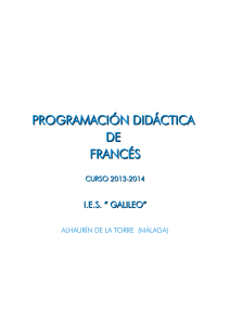 programación didáctica de francés