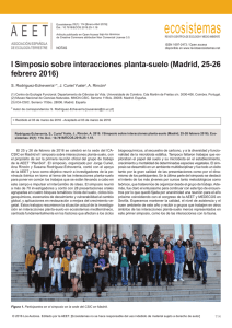 I Simposio sobre interacciones planta-suelo (Madrid, 25