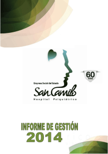 Informe de Gestión - E.S.E Hospital Psiquiátrico San Camilo