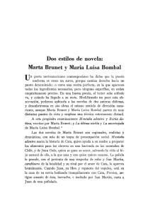 Dos estilos de novela: Marta Brunet y Maria Luisa Bombal