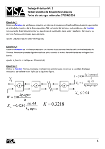 Trabajo Práctico Nº: 2 Tema: Sistema de Ecuaciones Lineales