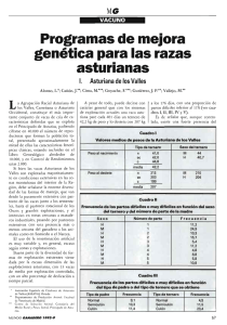 Programas de mejora genética para las razas asturianas. I