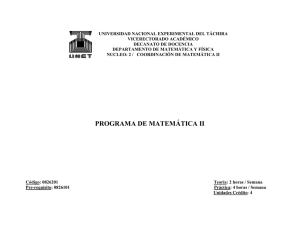 Programa - Universidad Nacional Experimental del Táchira