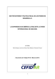 sector externo y política fiscal en los países en - CEFID-AR