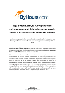 Llega Byhours.com, la nueva plataforma online de reserva de