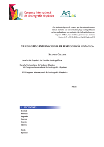 Segunda circular - Asociación Española de Estudios Lexicográficos