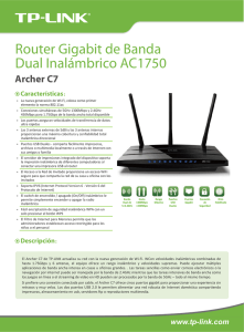 Router Gigabit de Banda Dual Inalámbrico AC1750 - TP-Link