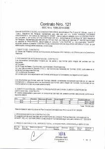 Contrato Nro. 121 - Dirección Nacional de Contrataciones Públicas