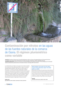 Contaminación por nitratos en las aguas de las fuentes