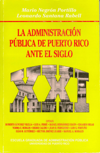 La Administracion Pública de Puerto Rico ante el Siglo XX1