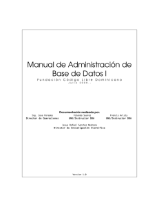 Manual de Administración de Base de Datos I