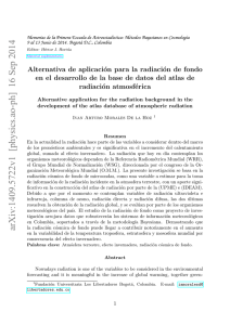 Alternative application for the radiation background in the