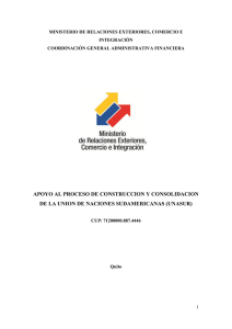 Documento proyecto - Ministerio de Relaciones Exteriores y