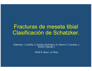 Fracturas de meseta tibial Clasificación de Schatzker.