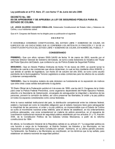 Ley de Seguridad Pública Para el Estado de Colima