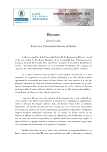 Discurso Rector - Universidad Politécnica de Madrid