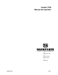 Hustler 3700 Manual del operador