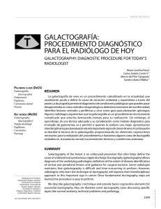 galactografía: procedimiento diagnóstico para el radiólogo de hoy