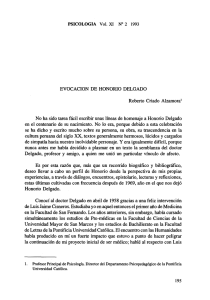 PSICOLOGIA Vol. XI W 2 1993 EVOCACION DE HONORIO